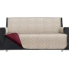 Copridivano Lello Bicolor 3 posti Tortora e Bordeaux 279x180 cm