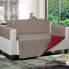 Copridivano Princess & Prince Bicolor 3 posti Tortora e Bordeaux 279x180 cm