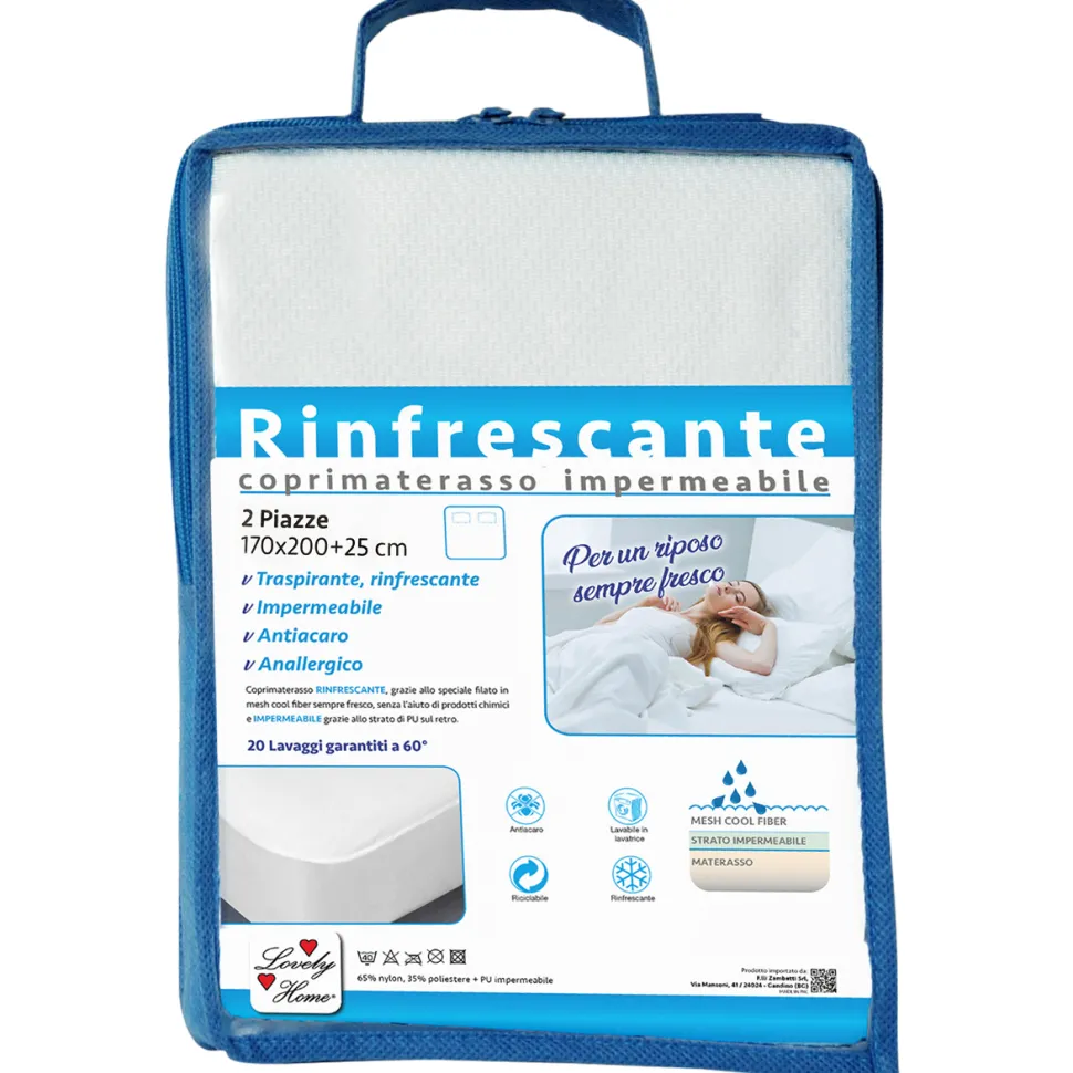 Coprimaterasso Impermeabile Rinfrescante 2 Piazze Lovely Home