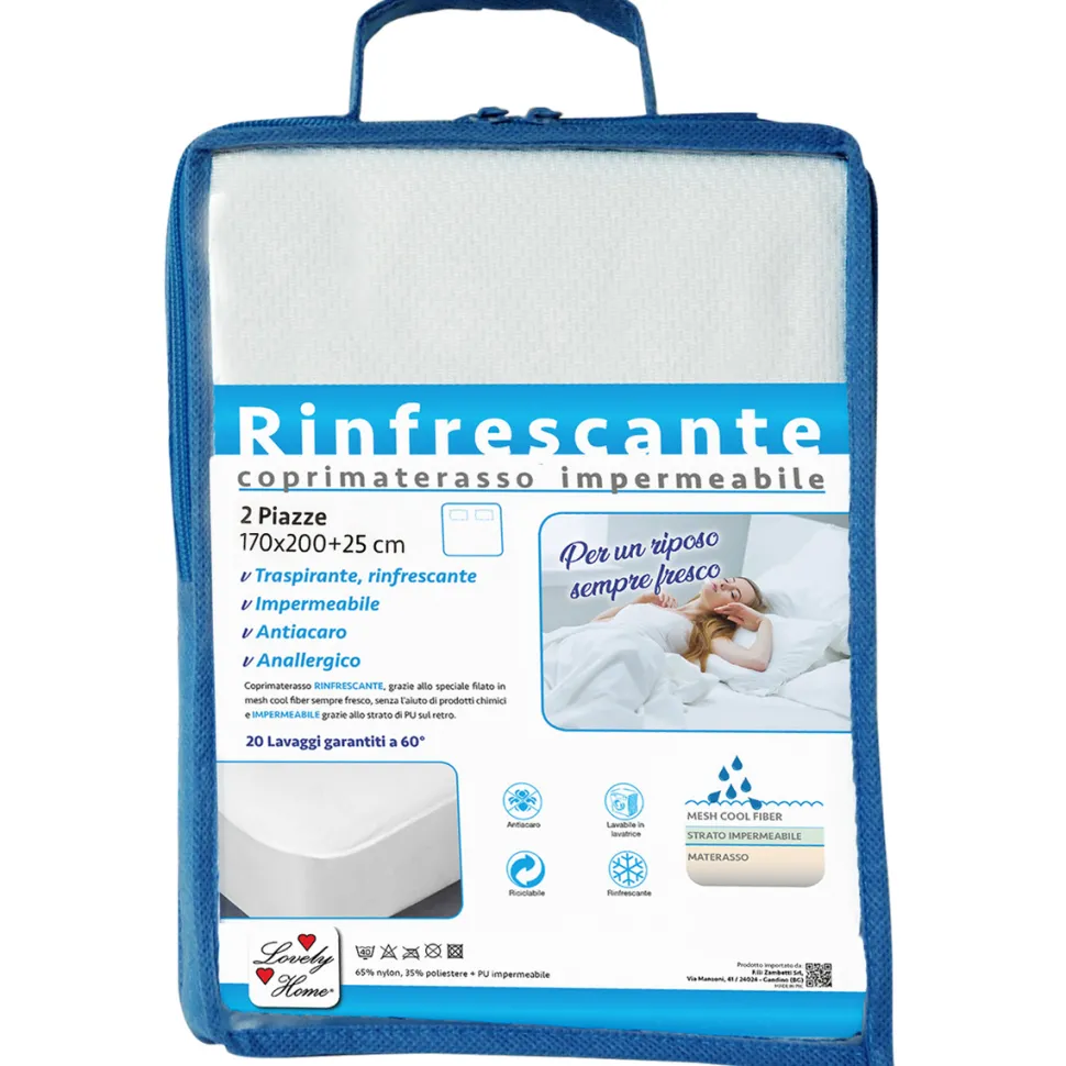 Coprimaterasso Impermeabile Rinfrescante 2 Piazze Lovely Home