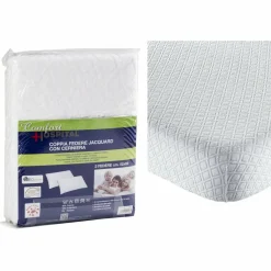 Coprimaterasso Jacquard Singolo 1 Piazza con Angoli Maxi Comfort Hospital