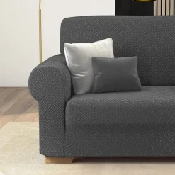 Copripoltrona Bonton in tessuto bielastico Grigio scuro