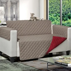 Copripoltrona Princess & Prince Bicolor Tortora e Bordeaux 165x180 cm