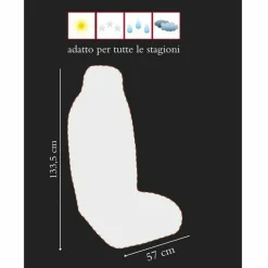 Coprisedia Auto Universale Nero Elasticizzato