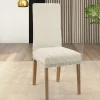 Coprisedia Bonton in tessuto bielastico panna