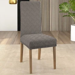 Coprisedia Bonton in tessuto bielastico Tortora
