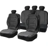 Coprisedili Auto Universali in Pvc Nero 11 pezzi