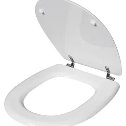 Copriwater in legno bianco 47x35 cm