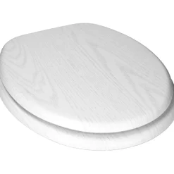 Copriwater in legno Rovere Bianco Perla 37x43,4 cm