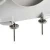 Copriwater Passepartout Bianco con cerniere in acciaio inox per mod. Aretusa