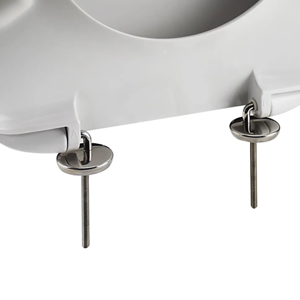 Copriwater Passepartout Bianco con cerniere in acciaio inox per mod. Aretusa