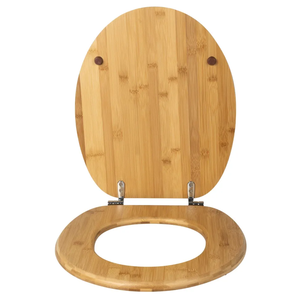 Copriwater Universale con Cerniere in Acciaio Inox Linea Bamboo