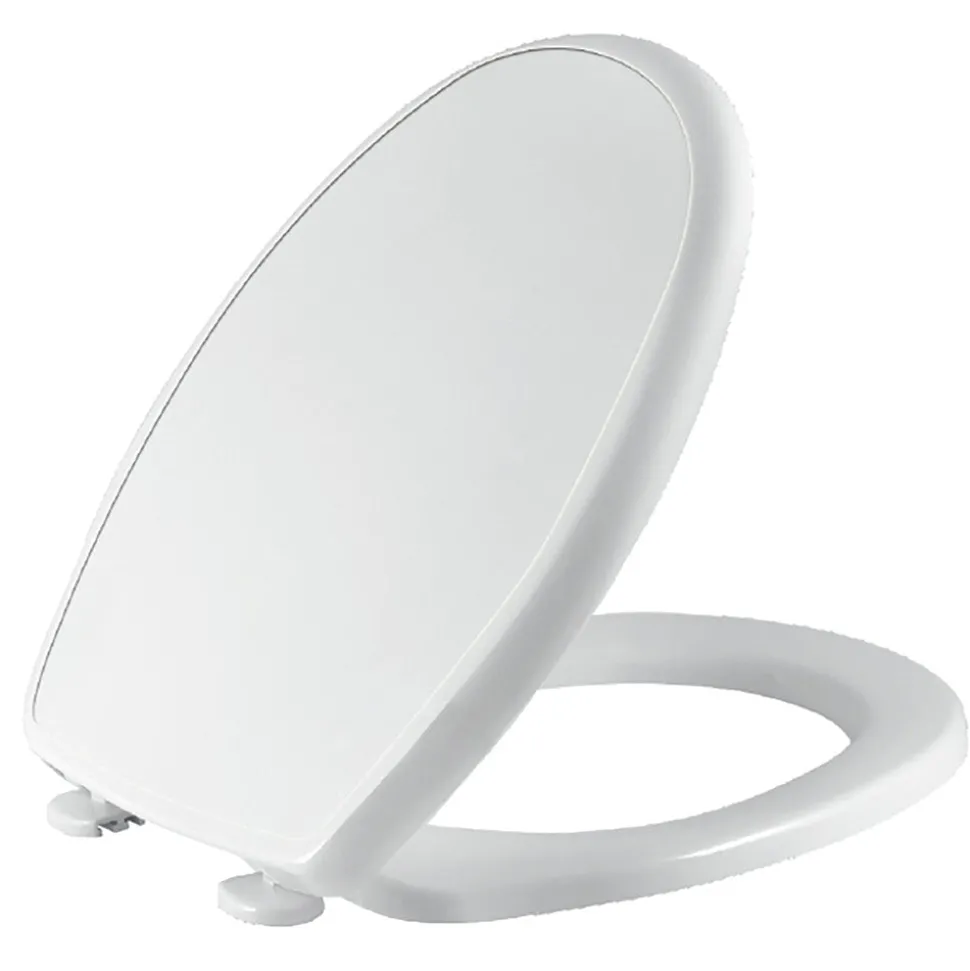Copriwater Universale Uno N Bianco con cerniere in acciaio inox regolabili e avvitabili dal basso