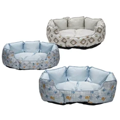 Cuccia Ovale per Cani e Gatti con Fondo Antiscivolo 70x55 cm