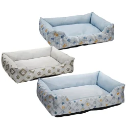 Cuccia Rettangolare per Cani e Gatti con Fondo Antiscivolo 70x55 cm