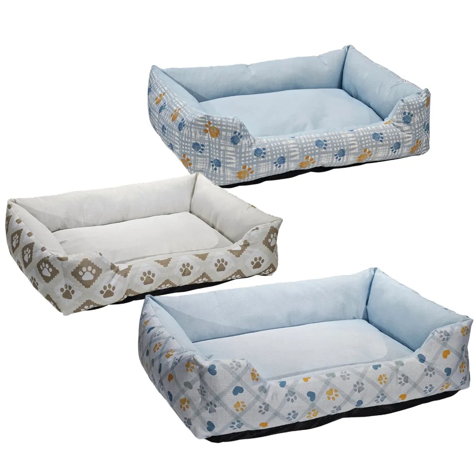 Cuccia Rettangolare per Cani e Gatti con Fondo Antiscivolo 70x55 cm