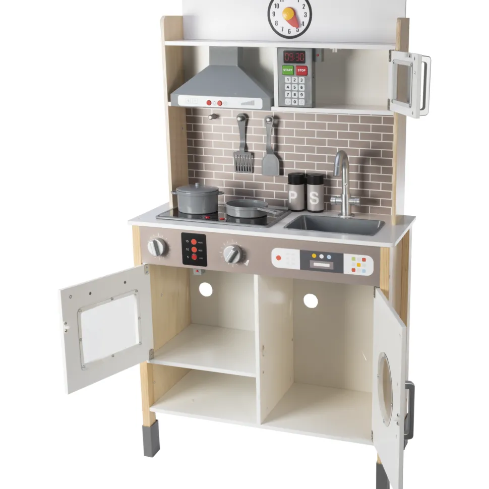 Cucina in legno con luci e suoni reali