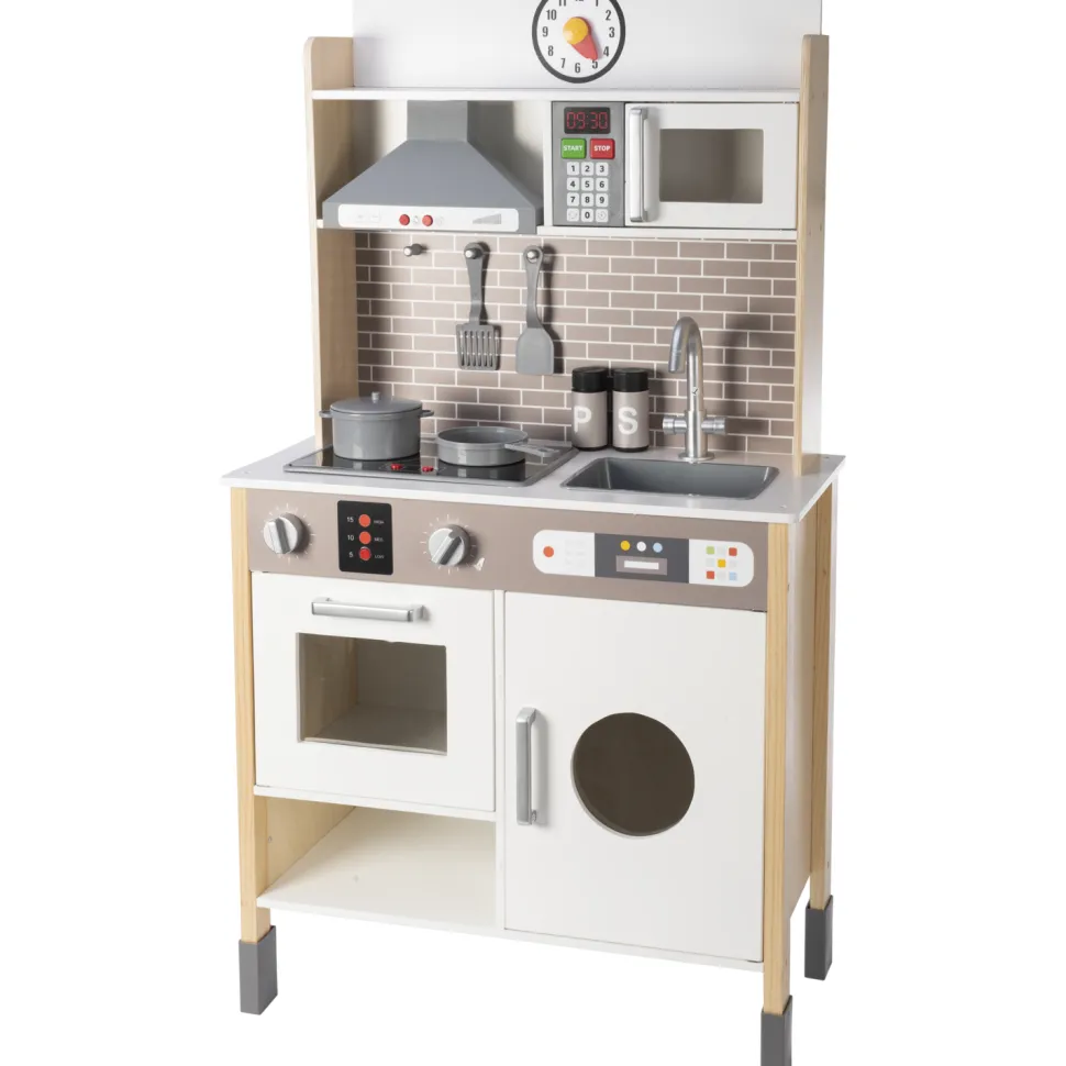 Cucina in legno con luci e suoni reali
