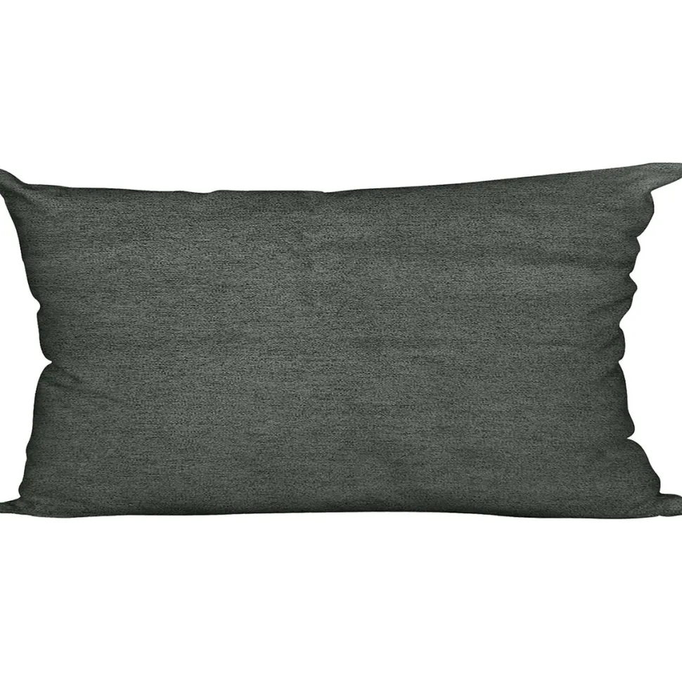 Cuscino Arredo Aida Tinta Unita Grigio Scuro 30x50 cm