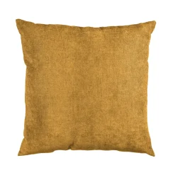 Cuscino Arredo Sfoderabile Ocra con Interno in Fibra 50×50 cm