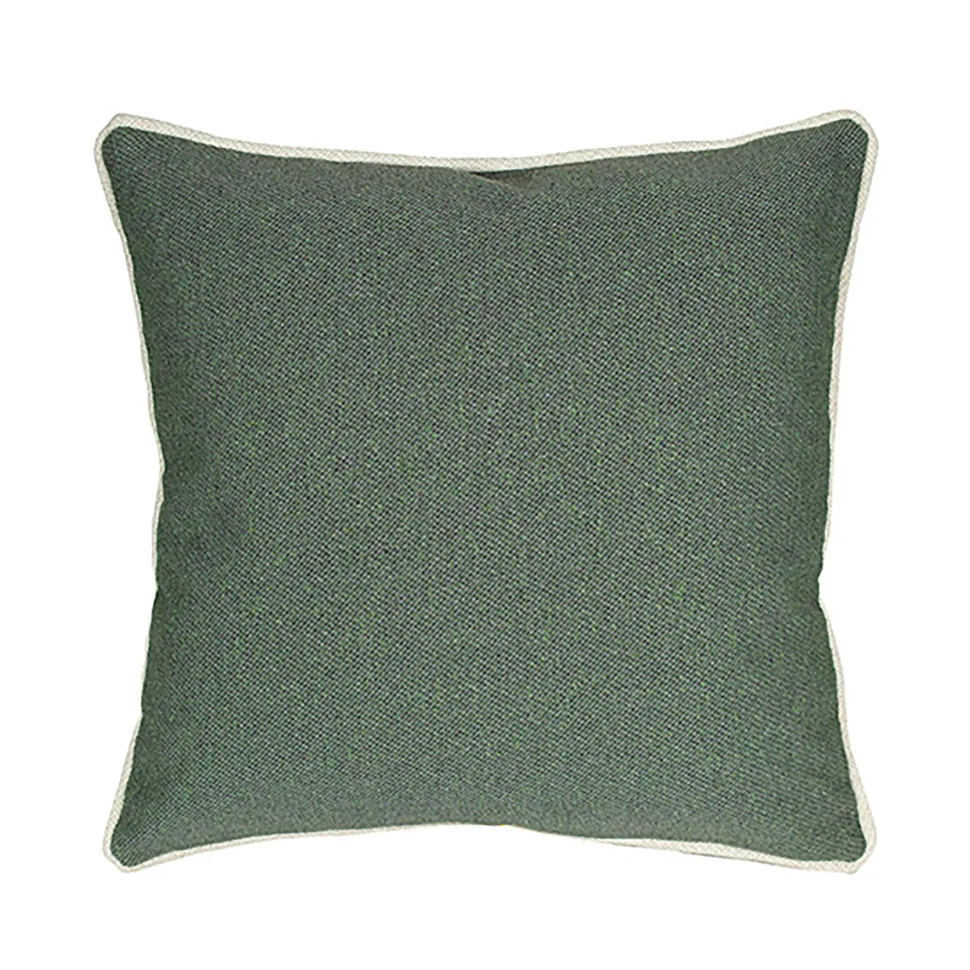 Cuscino Arredo Verde con Bordo piping Idrorepellente 50×50 cm