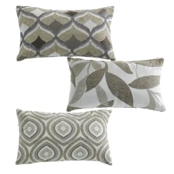 Cuscino Jacquard Sfoderabile Beige 30x50 cm