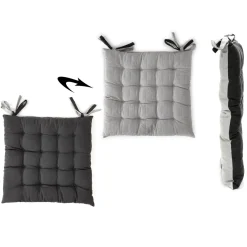 Cuscino per sedia grigio chiaro e grigio scuro 40x40 cm