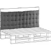 Cuscino schienale Pallet Grigio Scuro
