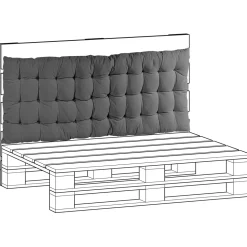 Cuscino schienale Pallet Grigio Scuro