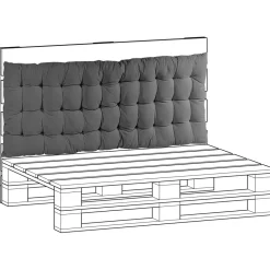 Cuscino schienale Pallet Grigio Scuro
