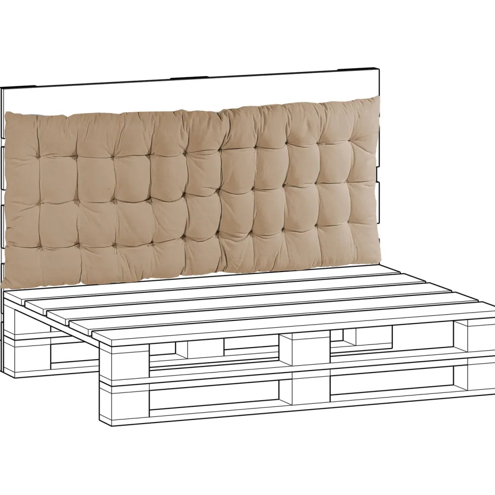 Cuscino schienale Pallet tortora