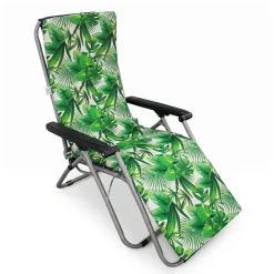 Cuscino Sdraio con prolunga Decoro Foglie 165x48 cm