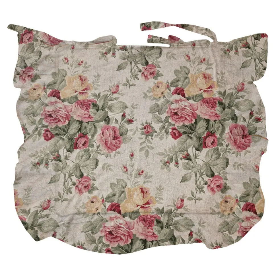 Cuscino Sedia Floreale Panna 40x40 cm spessore 5 cm