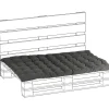 Cuscino seduta Pallet grigio scuro