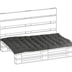 Cuscino seduta Pallet grigio scuro