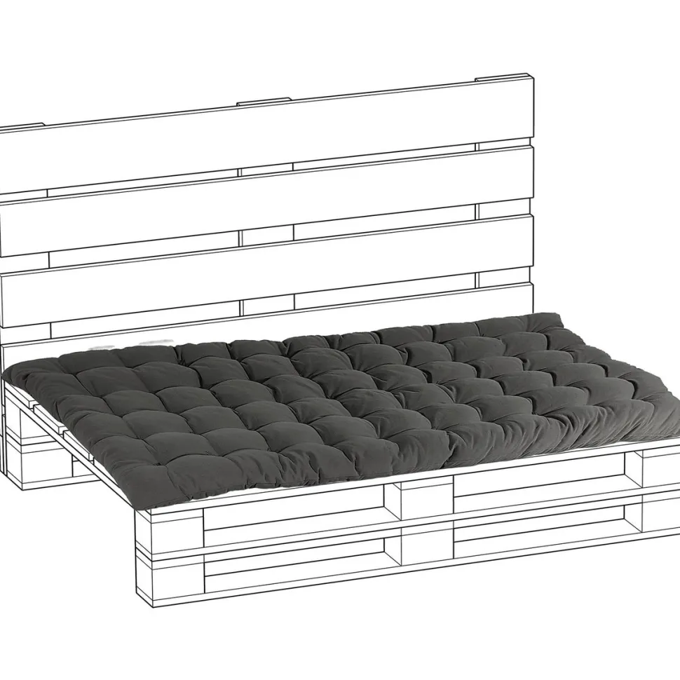 Cuscino seduta Pallet grigio scuro