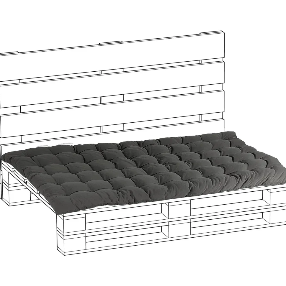 Cuscino seduta Pallet grigio scuro
