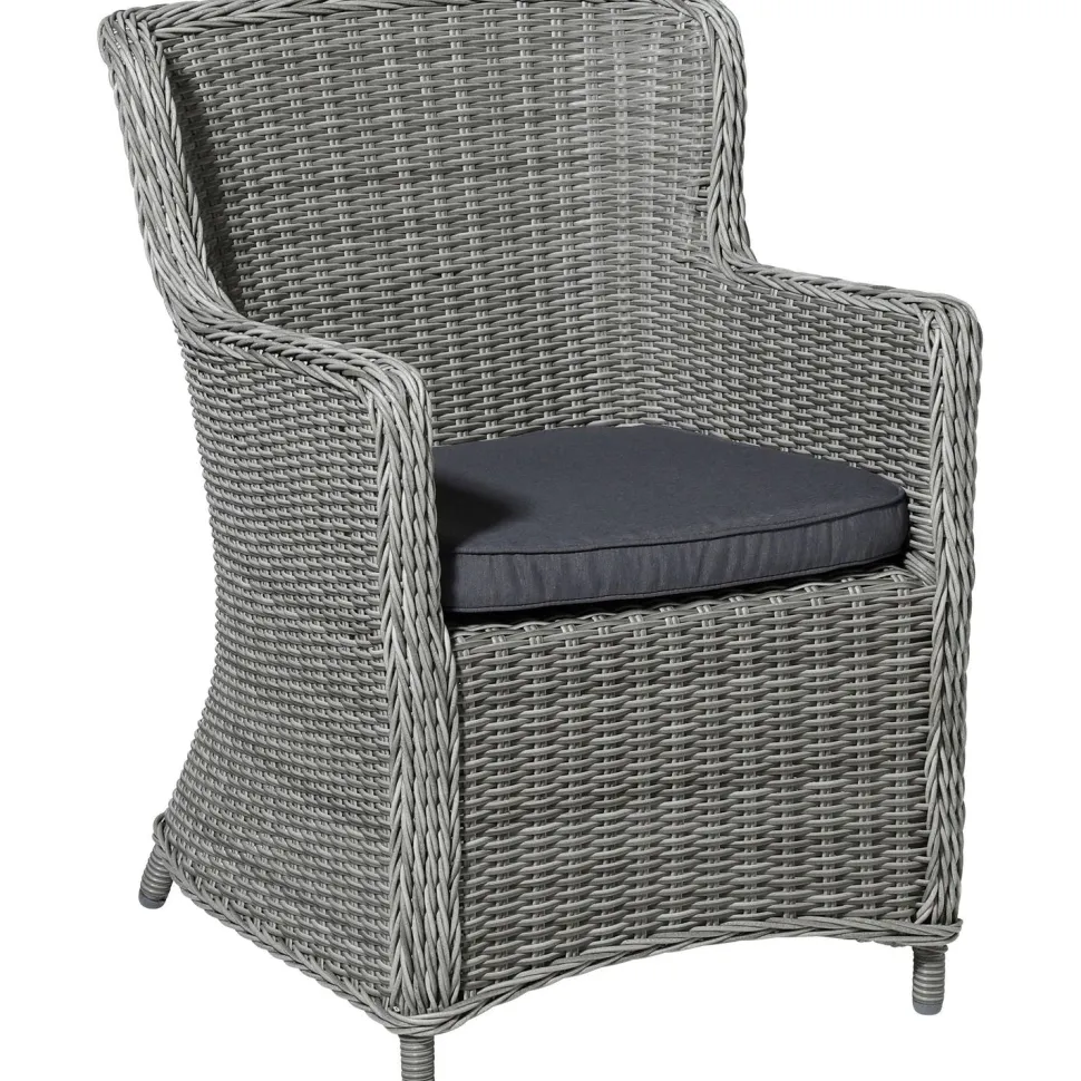 Cuscino seduta Wicker Universale Serie Panama Grigio 48x48 cm