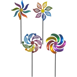 Decorazione da Giardino con Girandola Multicolore h120 cm