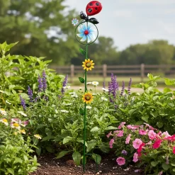Decorazione da Giardino con Girandola Multicolore h122 cm
