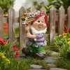 Decorazione da Giardino Gnomo “Welcome” in Poliresina h 31 cm