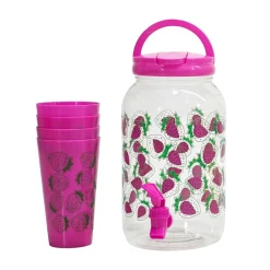 Dispenser Bevande con 4 Bicchieri 3,8 Litri