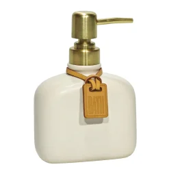 Dispenser sapone Beige con Decorazione in PU 350 ml
