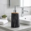 Dispenser Sapone in Poliresina Nero Effetto Marmo 260 ml