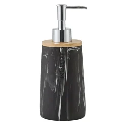 Dispenser Sapone in Poliresina Nero Effetto Marmo 260 ml