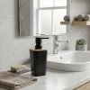 Dispenser Sapone in Polistirene Nero e Bamboo 350 ml