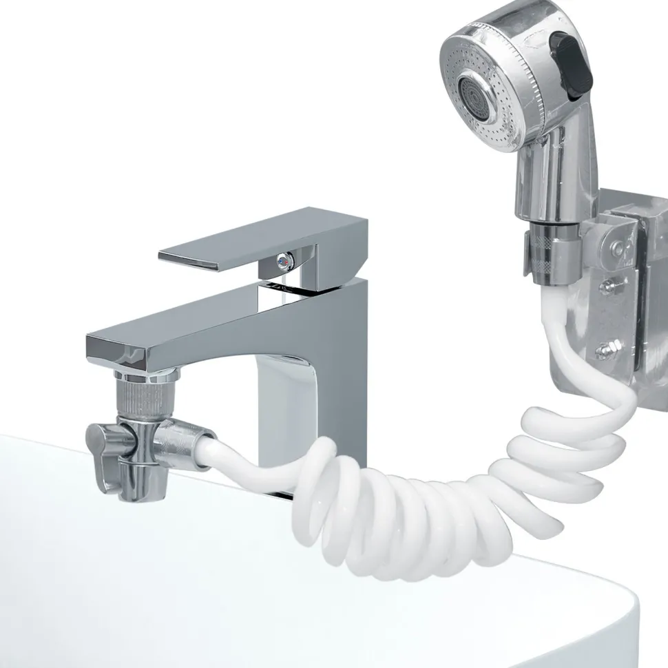 Doccetta Lavabo in lega di zinco con tubo flessibile fino a 150 cm