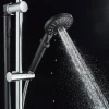 Doccetta Zeus 5 Getti con Stop Soffione Nero Anticalcare