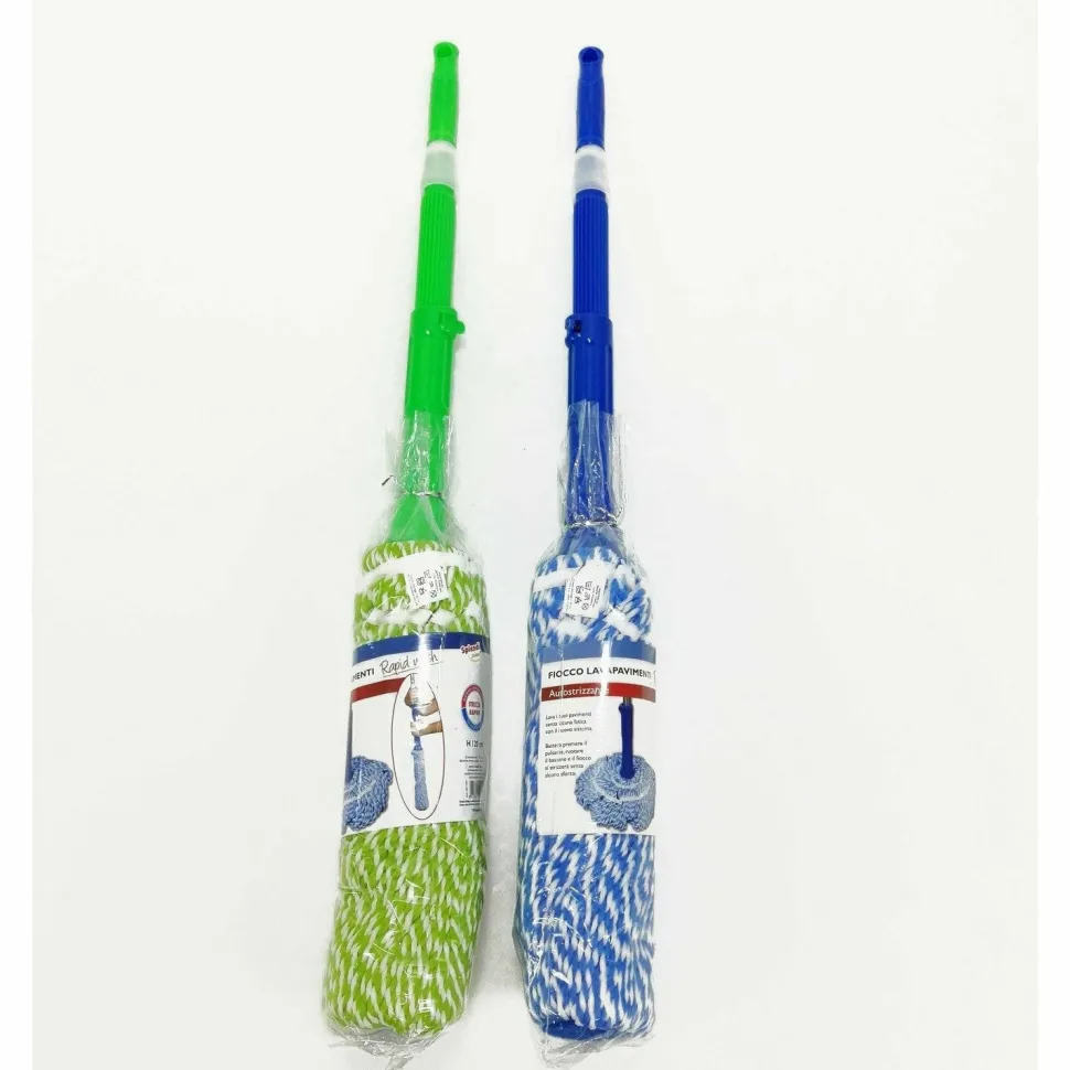 Fiocco lavapavimenti in microfibra con asta estensibile fino a 125 cm