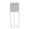 Fioriera da Giardino in Metallo Bianco h30 cm diametro 12 cm